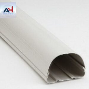 Slimduct 84104 4-1/2 in. x 8 ft. PVC Line Set Duct, White