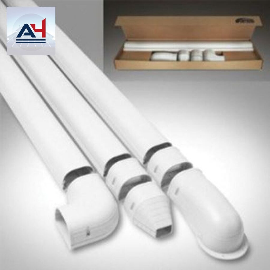 Slimduct 84005 3-1/2 in. x 12 ft. Wall Duct Kit, White