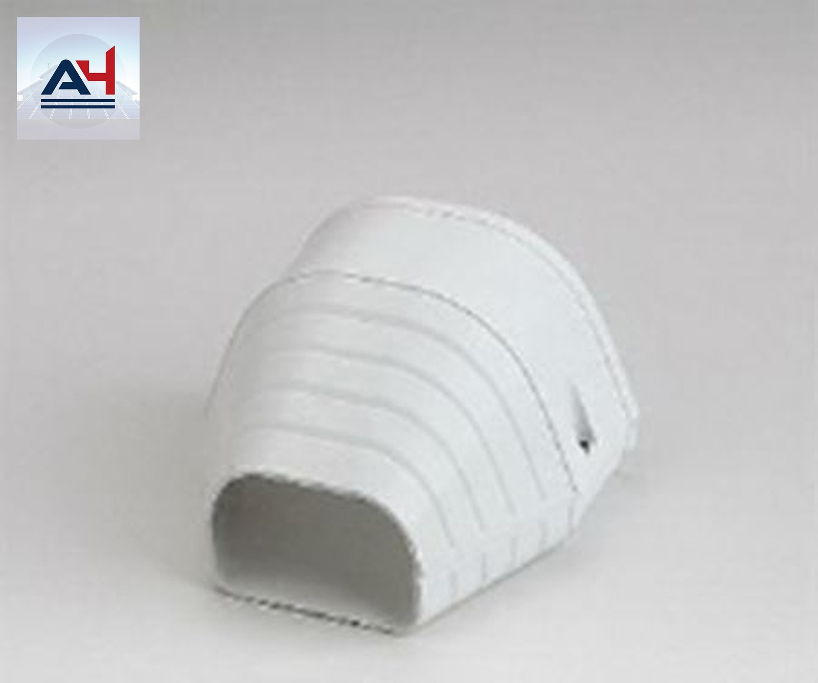 Slimduct 84107 4-1/2 in. PVC End Fitting, White