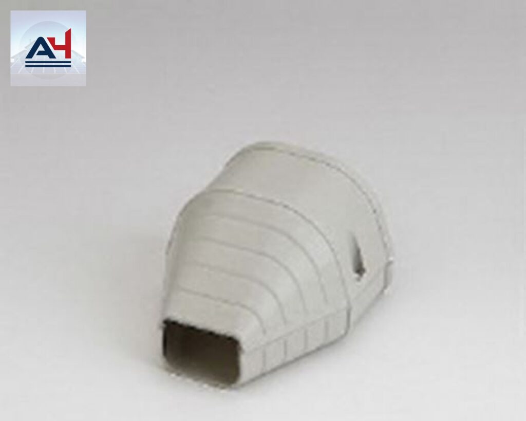 Slimduct 3-1/2 in. Ivory PVC End Fitting for Line Sets