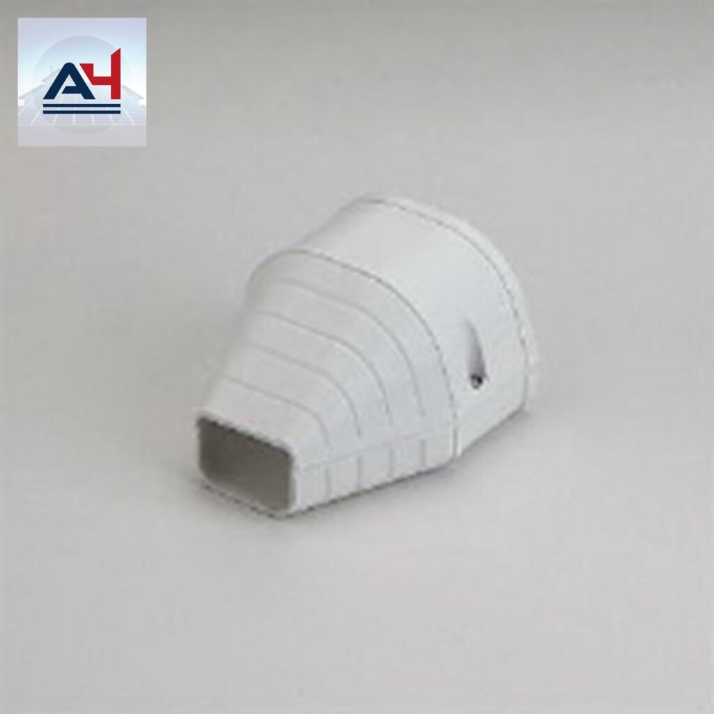 Slimduct 3-1/2 in. White PVC End Fitting for Line Sets
