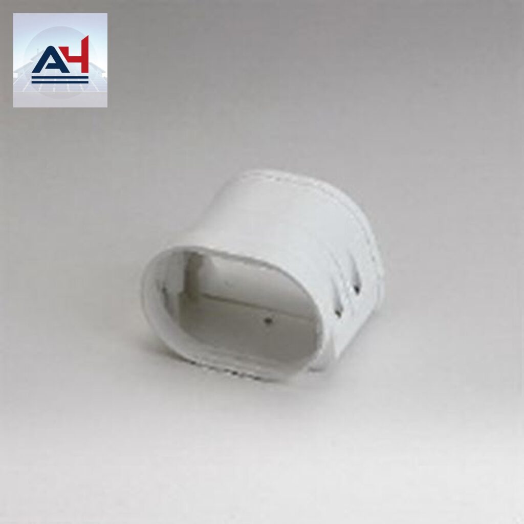 Slimduct 84009 Fortress 3-1/2 in. PVC Flexible Elbow Adaptor, White