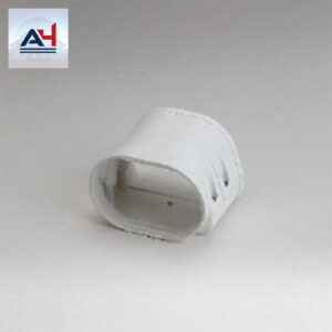 Slimduct 84009 Fortress 3-1/2 in. PVC Flexible Elbow Adaptor, White