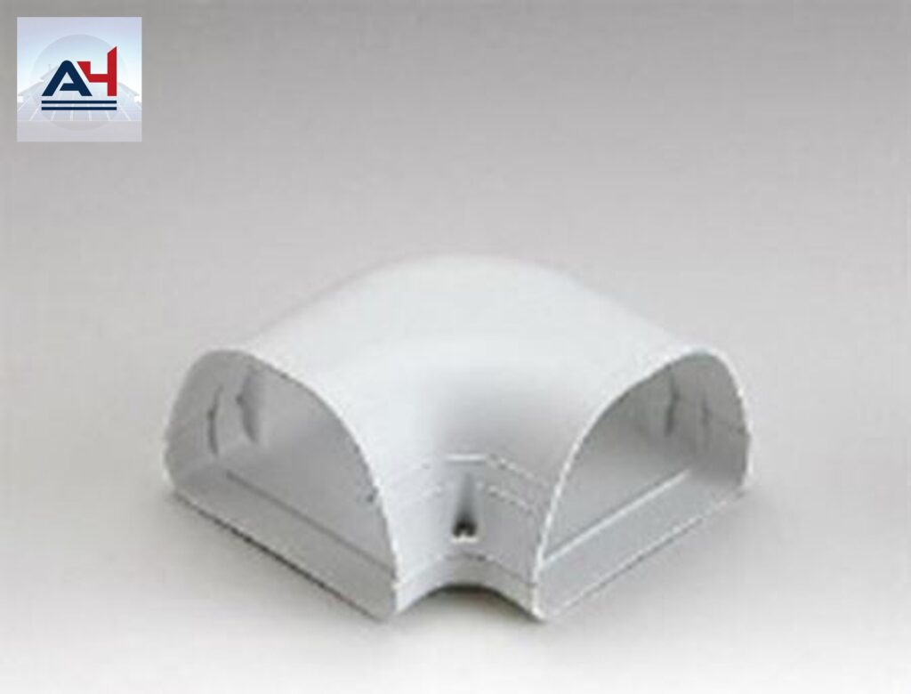 Slimduct 84111 4-1/2 in. PVC 90° Flat Elbow, White