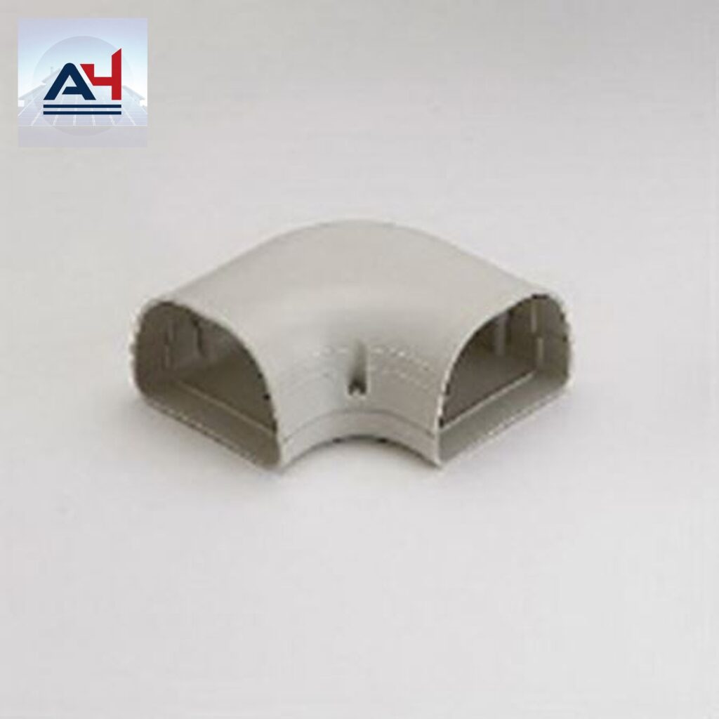 Slimduct 84031 Fortress 3-1/2 in. PVC 90 Degree Flat Elbow