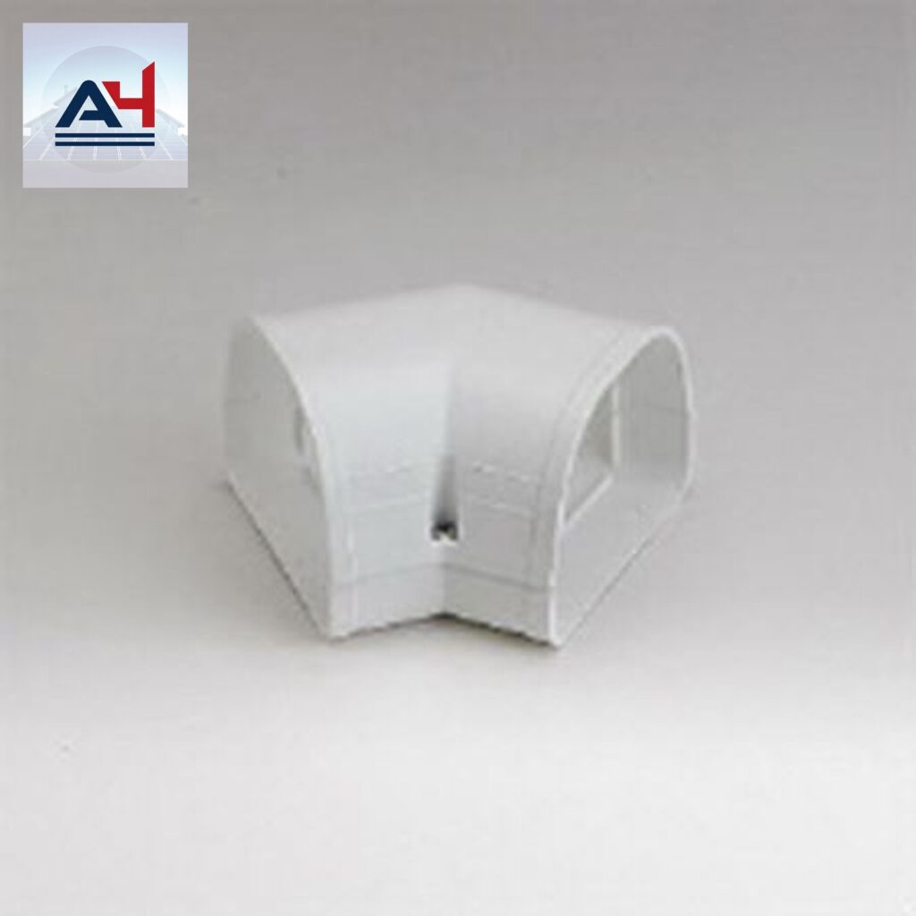 Slimduct 84012 3-1/2 in. PVC 45 Degree Flat Elbow, White