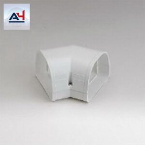 Slimduct 84012 3-1/2 in. PVC 45 Degree Flat Elbow, White
