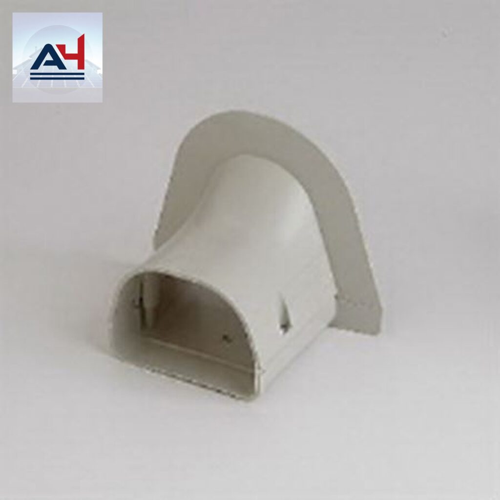 Slimduct 84034 3-1/2 in. PVC Soffit Inlet for Line Set Ducting, Ivory