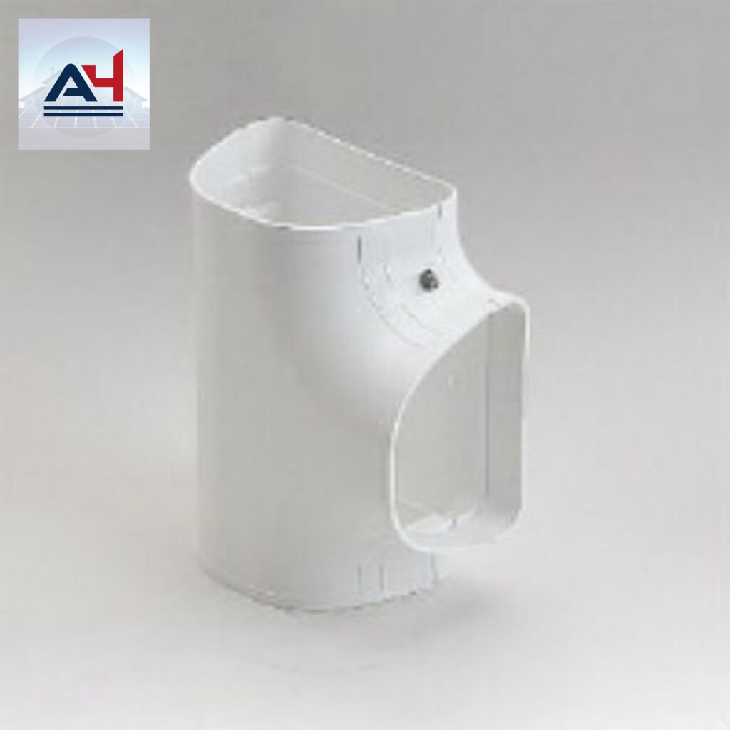 Slimduct Fortress 4-1/2 in. White PVC Tee for Line Sets