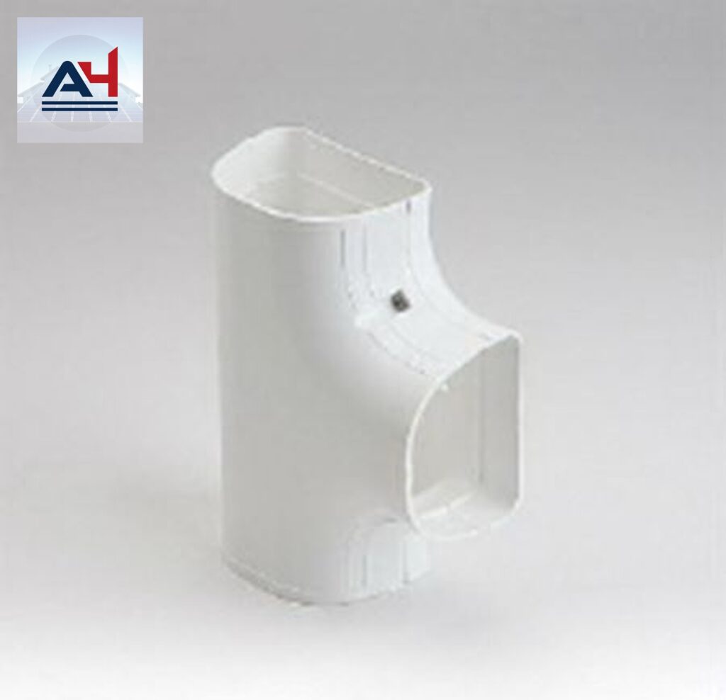 Slimduct 84015 3-1/2 in. PVC Tee for Line Set Ducting, White