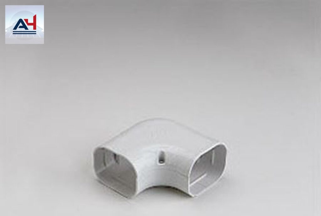 Slimduct 90-Degree White Flat Elbow for Line Set Ducting
