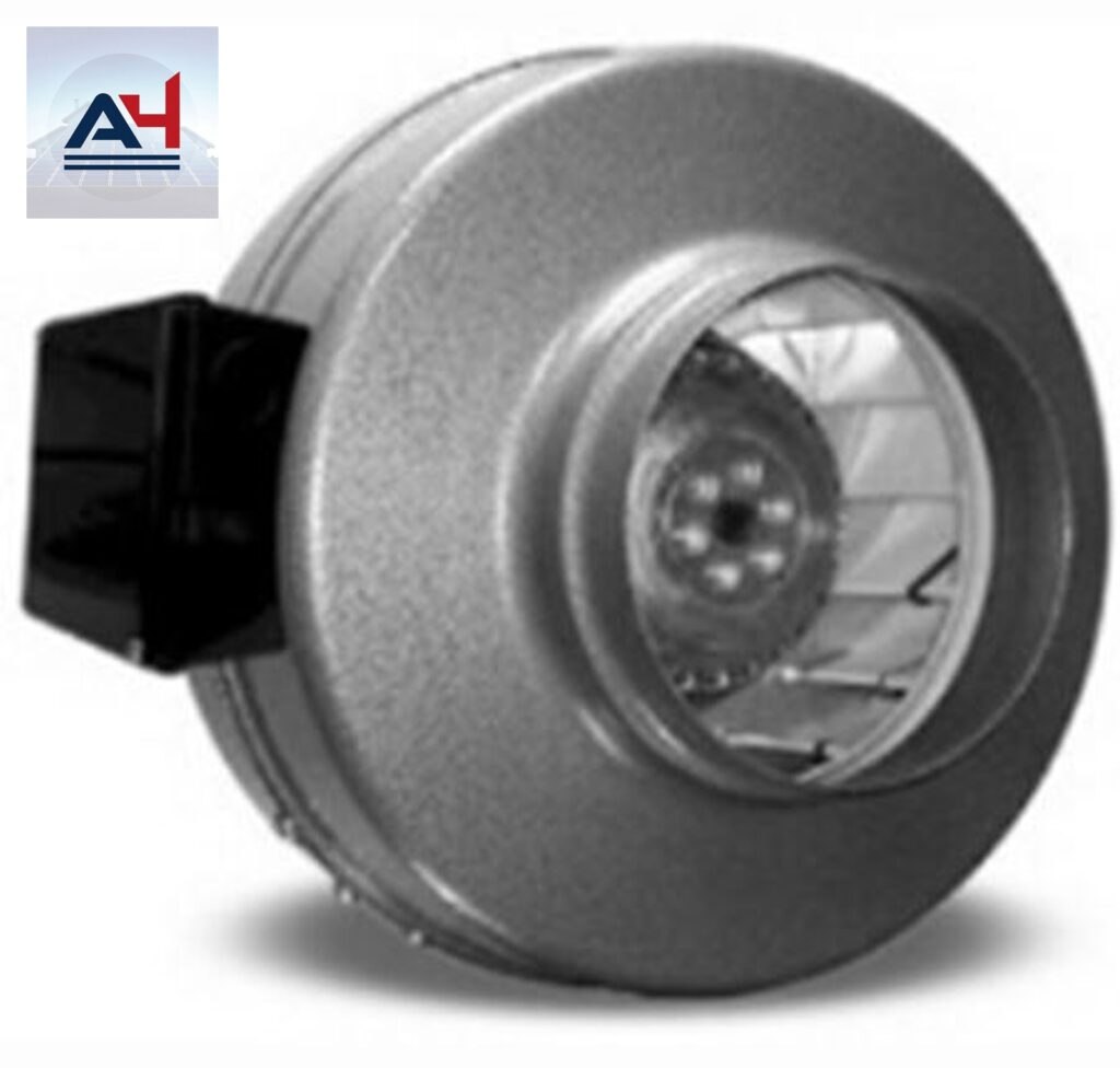 Vortex VTX500 Epoxy Coated Heavy Gauge Steel Centrifugal Inline Fan