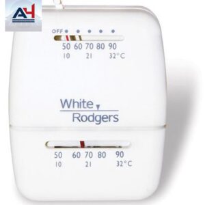 White 1C20-101 Rodgers by Copeland 1C20-101 WhNon-Programmable Thermostat, 1H, 24V