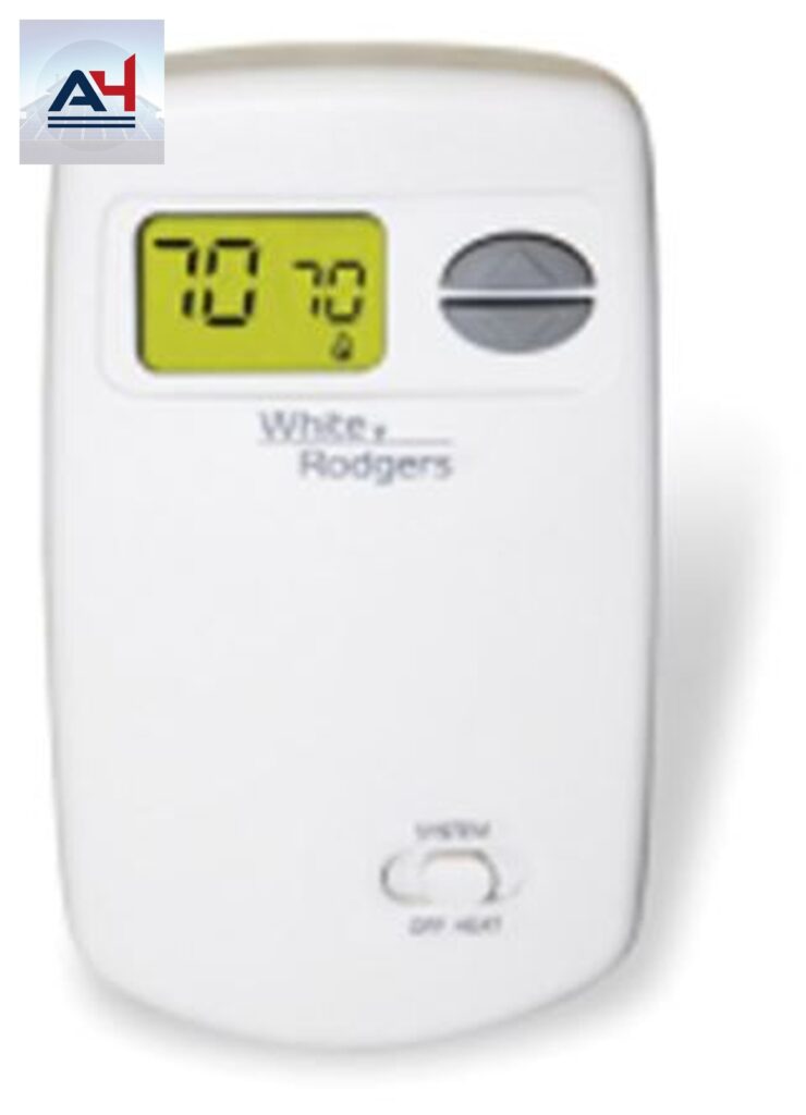 White 1E78-140KIN Rodgers by Copeland 1E78-140KIN WhDigital Non-Programmable Thermostat, 1H